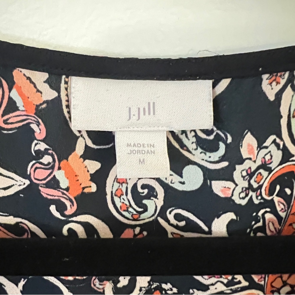J. Jill Orange and Pink Blouse Vibrant and Chic - Picture 5 of 8
